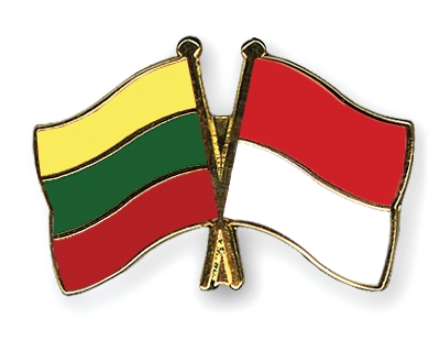 Fahnen Pins Litauen Indonesien
