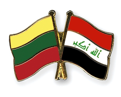 Fahnen Pins Litauen Irak