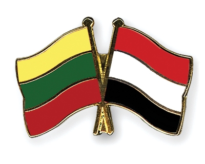Fahnen Pins Litauen Jemen