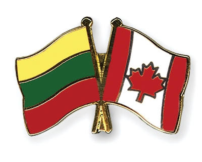 Fahnen Pins Litauen Kanada