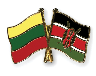 Fahnen Pins Litauen Kenia