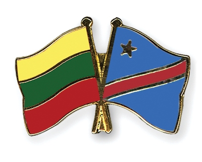 Fahnen Pins Litauen Kongo-Demokratische-Republik