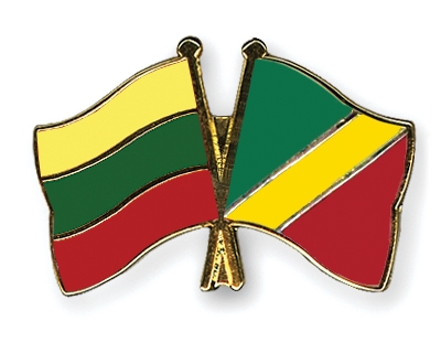 Fahnen Pins Litauen Kongo-Republik