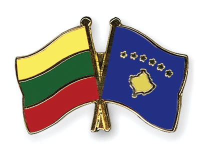 Fahnen Pins Litauen Kosovo