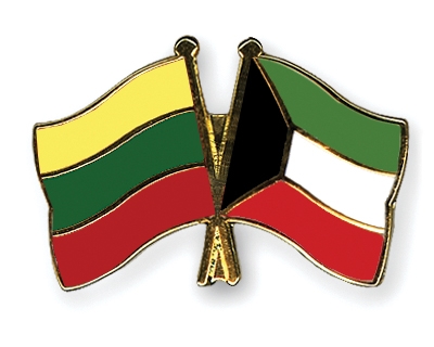 Fahnen Pins Litauen Kuwait