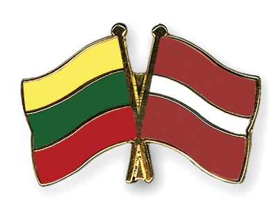 Fahnen Pins Litauen Lettland