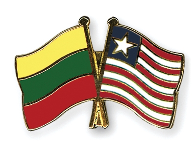 Fahnen Pins Litauen Liberia