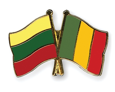 Fahnen Pins Litauen Mali