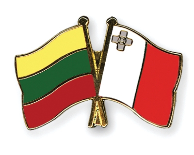 Fahnen Pins Litauen Malta