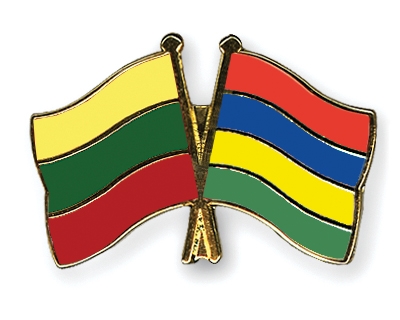 Fahnen Pins Litauen Mauritius