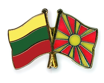 Fahnen Pins Litauen Mazedonien