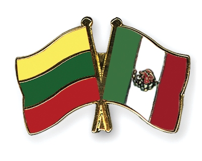 Fahnen Pins Litauen Mexiko