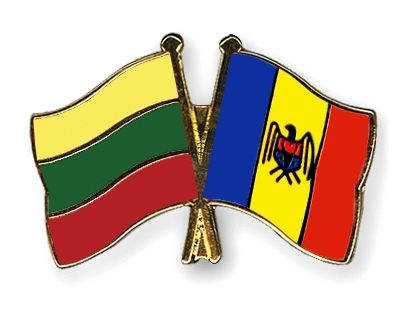 Fahnen Pins Litauen Moldau
