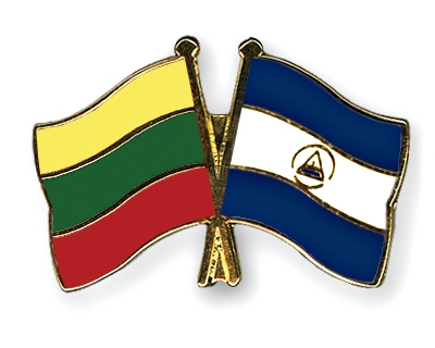 Fahnen Pins Litauen Nicaragua