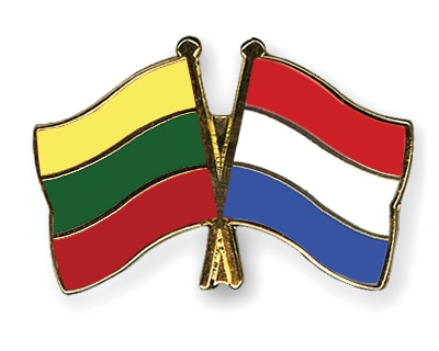 Fahnen Pins Litauen Niederlande