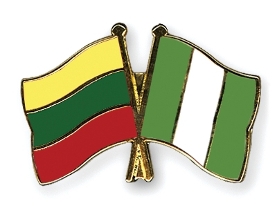 Fahnen Pins Litauen Nigeria