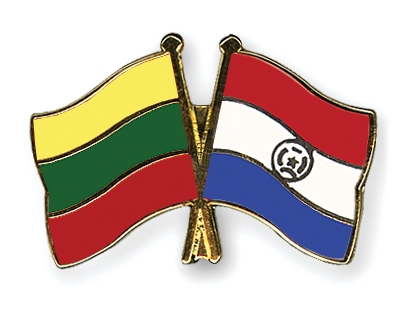 Fahnen Pins Litauen Paraguay