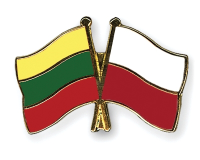 Fahnen Pins Litauen Polen