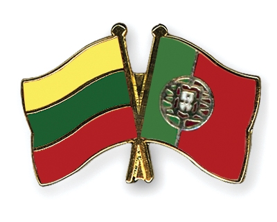 Fahnen Pins Litauen Portugal