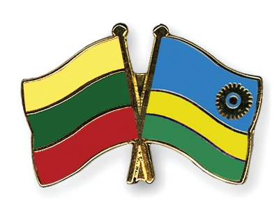 Fahnen Pins Litauen Ruanda