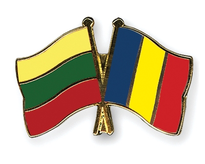 Fahnen Pins Litauen Rumnien