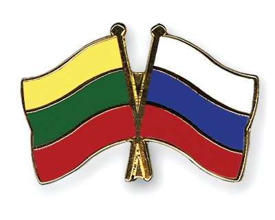 Fahnen Pins Litauen Russland