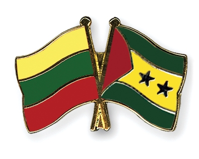 Fahnen Pins Litauen Sao-Tome-und-Principe