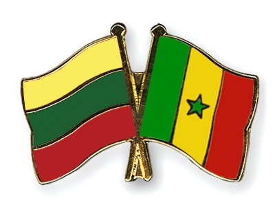 Fahnen Pins Litauen Senegal