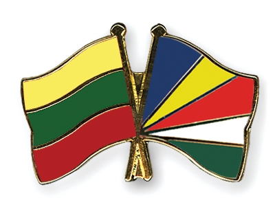 Fahnen Pins Litauen Seychellen