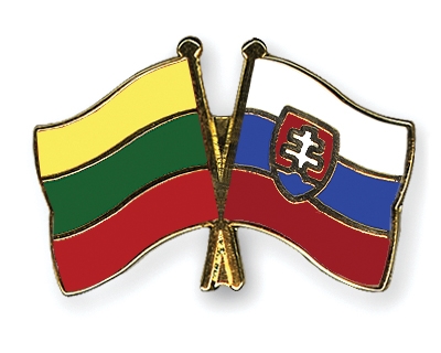 Fahnen Pins Litauen Slowakei