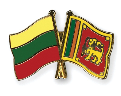 Fahnen Pins Litauen Sri-Lanka