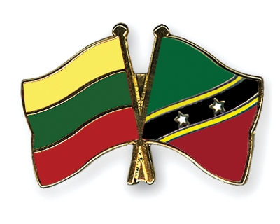 Fahnen Pins Litauen St-Kitts-und-Nevis