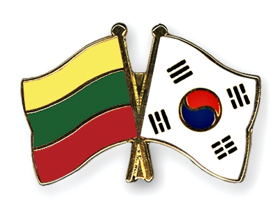 Fahnen Pins Litauen Sdkorea