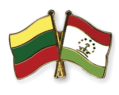Fahnen Pins Litauen Tadschikistan