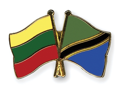Fahnen Pins Litauen Tansania