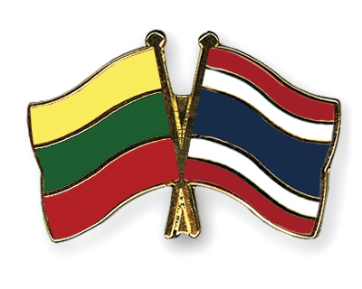 Fahnen Pins Litauen Thailand