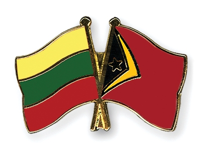 Fahnen Pins Litauen Timor-Leste