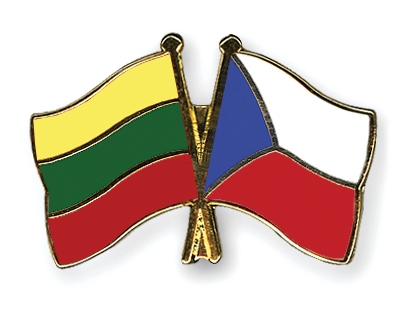Fahnen Pins Litauen Tschechische-Republik