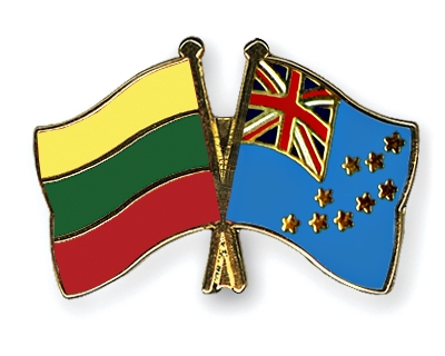 Fahnen Pins Litauen Tuvalu