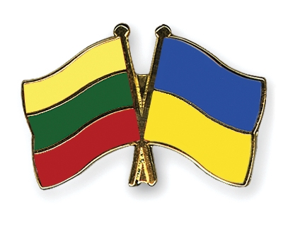 Fahnen Pins Litauen Ukraine