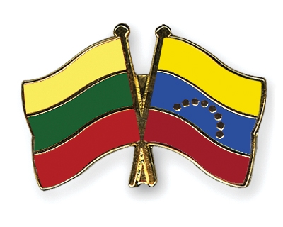 Fahnen Pins Litauen Venezuela