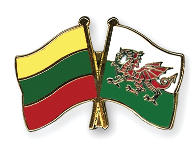 Fahnen Pins Litauen Wales