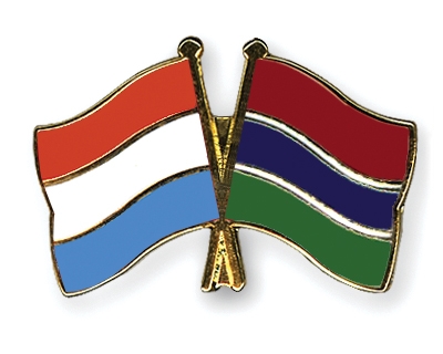 Fahnen Pins Luxemburg Gambia