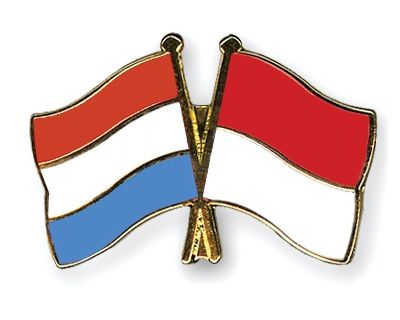 Fahnen Pins Luxemburg Indonesien