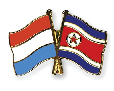 Fahnen Pins Luxemburg Nordkorea