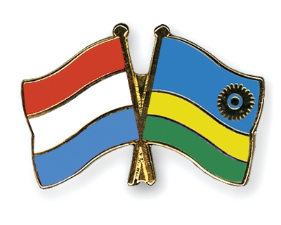 Fahnen Pins Luxemburg Ruanda