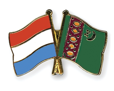 Fahnen Pins Luxemburg Turkmenistan