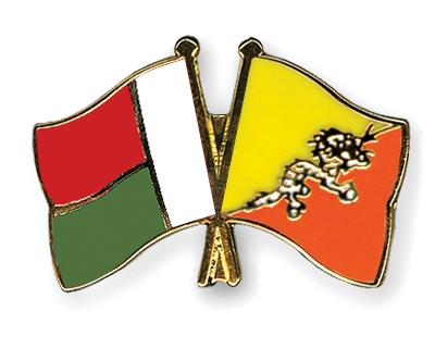 Fahnen Pins Madagaskar Bhutan