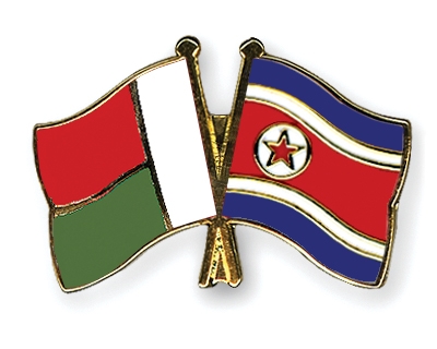 Fahnen Pins Madagaskar Nordkorea