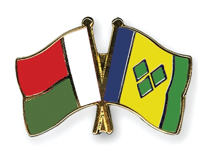 Fahnen Pins Madagaskar St-Vincent-und-die-Grenadinen